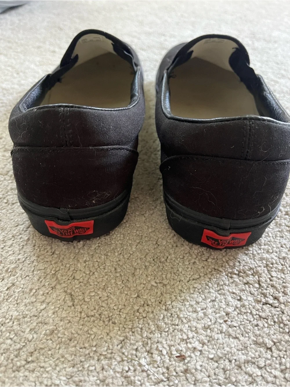 Vans Black Slip-On Canvas Loafers